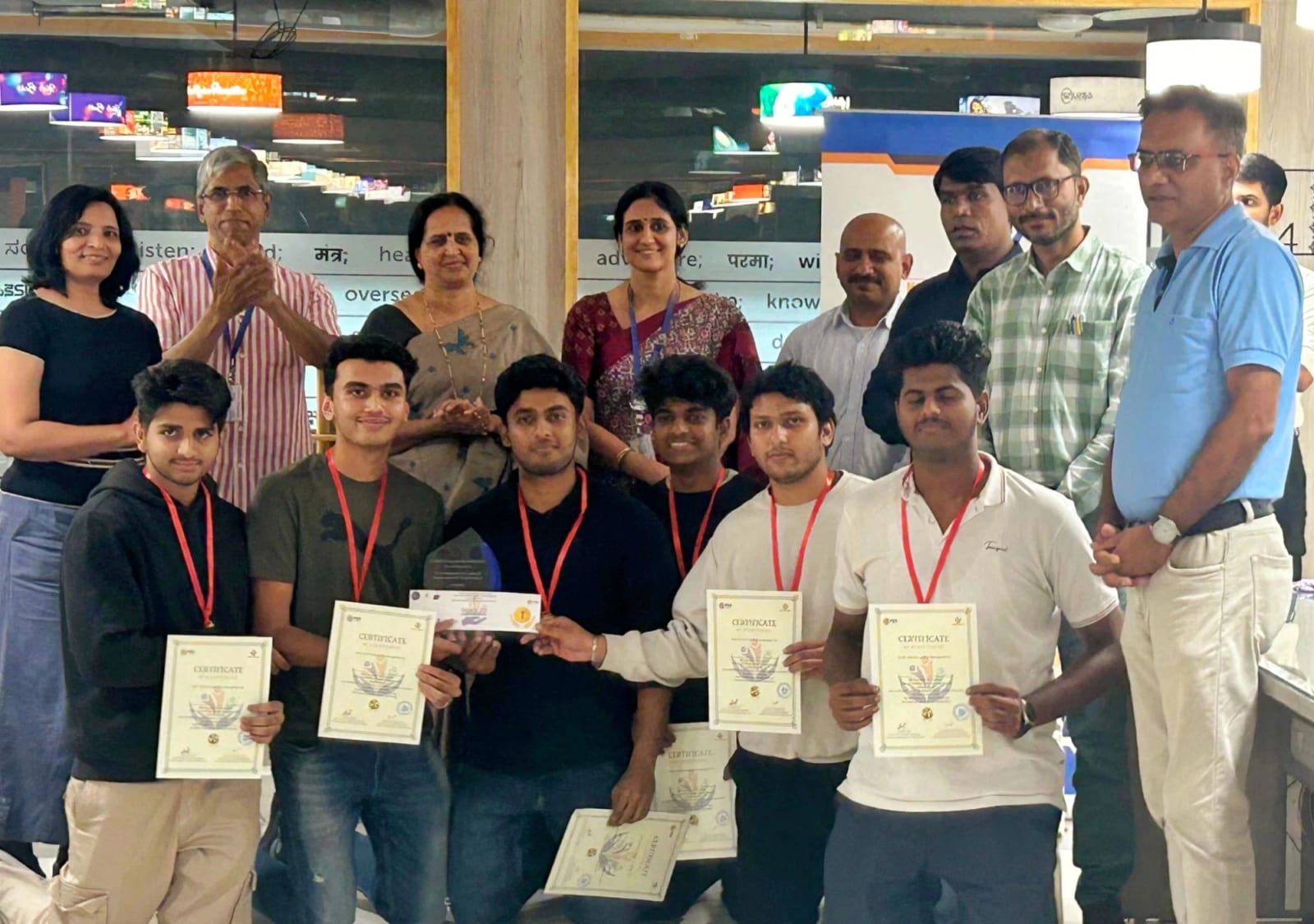 Winners: HACK-AI 24-hour Data Analytics Hackathon: the team with certificates and trophy